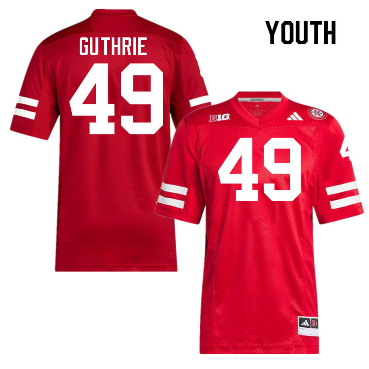 Youth #49 Rex Guthrie Nebraska Cornhuskers College Football Jerseys Stitched Sale-Scarlet